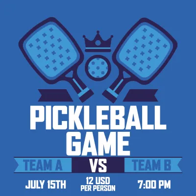 Custom Outdoor Yard Signs Multiple Sizes Pickleball Game