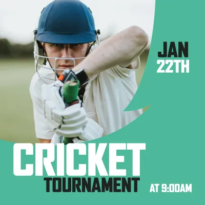 Custom Outdoor Yard Signs Multiple Sizes Cricket Tournament