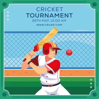 Custom Outdoor Yard Signs Multiple Sizes Cricket Tournament