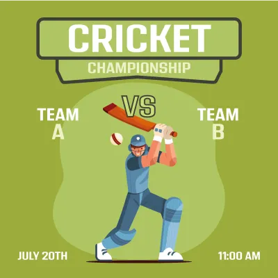Custom Outdoor Yard Signs Multiple Sizes Cricket Championship