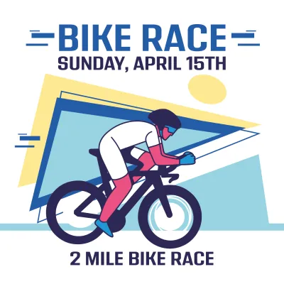 Custom Outdoor Yard Signs Multiple Sizes Bike Race