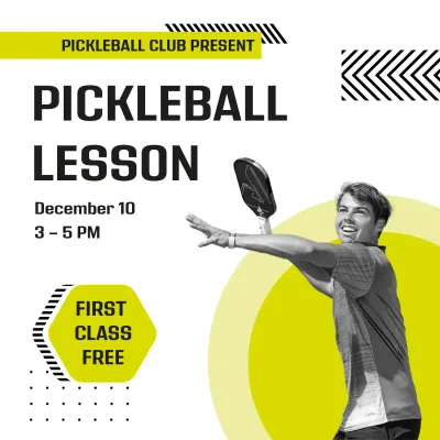 Custom Outdoor Yard Signs Multiple Sizes Pickleball Lesson