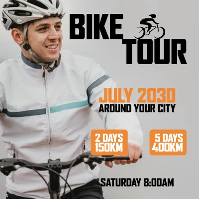 Custom Outdoor Yard Signs Multiple Sizes Bike Tour