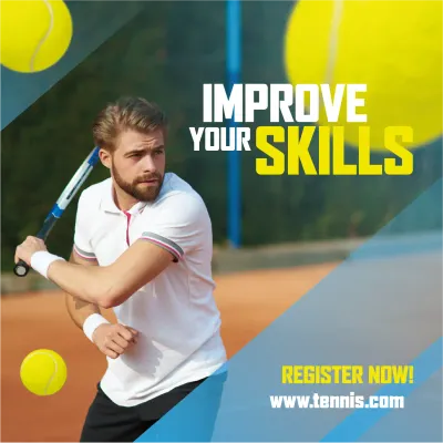 Custom Outdoor Yard Signs Multiple Sizes Tennis Improve your Skills