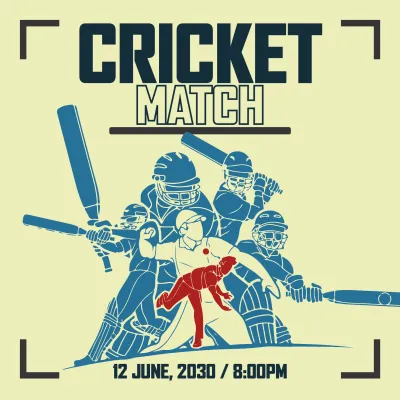 Custom Outdoor Yard Signs Multiple Sizes Cricket Match