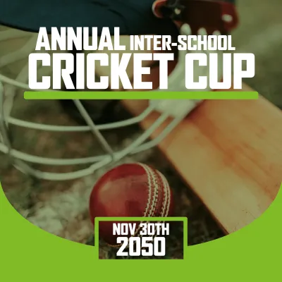 Custom Outdoor Yard Signs Multiple Sizes Annual Cricket Cup