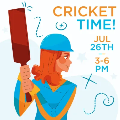 Custom Outdoor Yard Signs Multiple Sizes Cricket Time