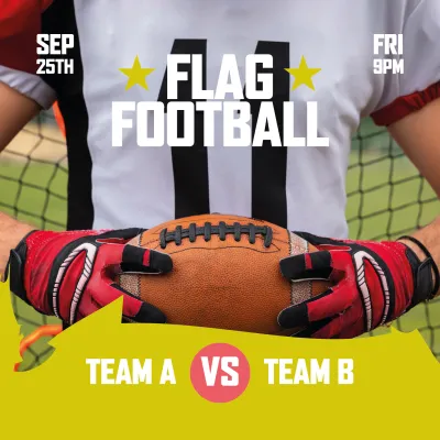 Custom Outdoor Yard Signs Multiple Sizes Flag Football Teams