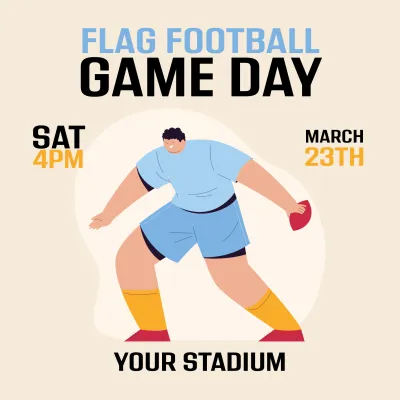 Custom Outdoor Yard Signs Multiple Sizes Flag Football Game Day