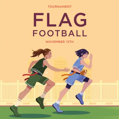 Custom Outdoor Yard Signs Multiple Sizes Flag Football Tournament