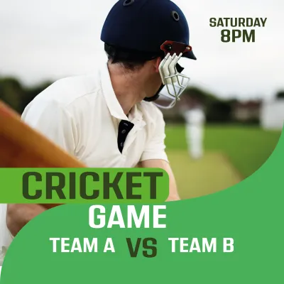 Custom Outdoor Yard Signs Multiple Sizes Cricket Game Sign