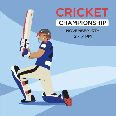 Custom Outdoor Yard Signs Multiple Sizes Cricket Championship