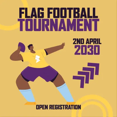 Custom Outdoor Yard Signs Multiple Sizes Flag Football April