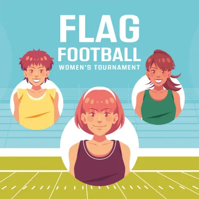 Custom Outdoor Yard Signs Multiple Sizes Flag Football Women