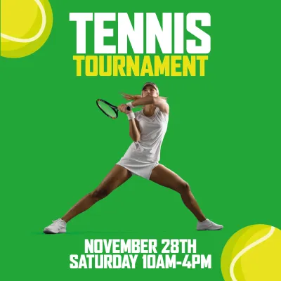 Custom Outdoor Yard Signs Multiple Sizes Tennis Tournament