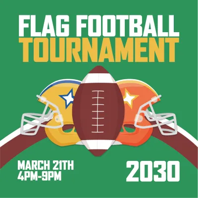 Custom Outdoor Yard Signs Multiple Sizes Tournament Flag Football