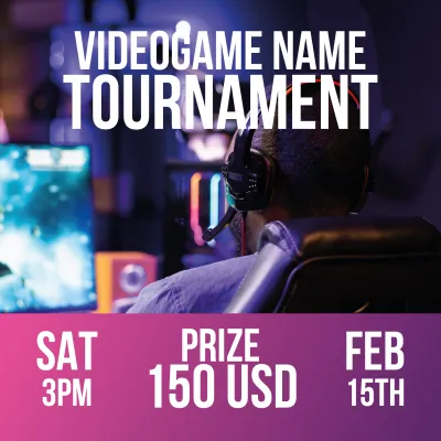 Custom Outdoor Yard Signs Multiple Sizes Video Game Tournament