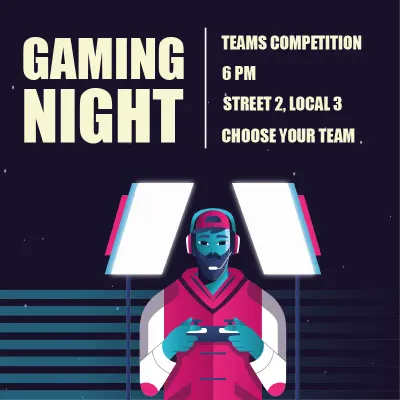 Custom Outdoor Yard Signs Multiple Sizes Esports Gaming Night