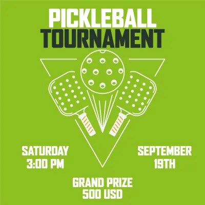 Custom Outdoor Yard Signs Multiple Sizes Tournament Pickleball