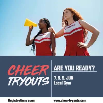 Custom Outdoor Yard Signs Multiple Sizes Cheer Tryouts