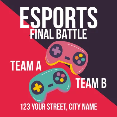 Custom Outdoor Yard Signs Multiple Sizes Esports Final Battle