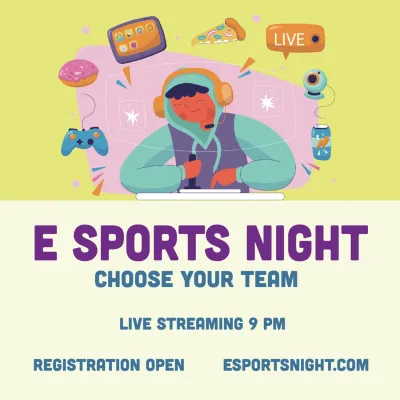 Custom Outdoor Yard Signs Multiple Sizes Esports Night Livestreaming