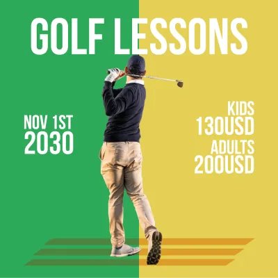 Custom Outdoor Yard Signs Multiple Sizes Golf Lessons