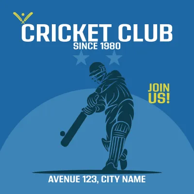 Custom Outdoor Yard Signs Multiple Sizes Cricket Club