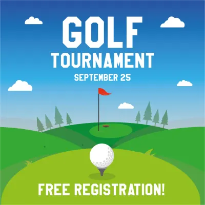Custom Outdoor Yard Signs Multiple Sizes September Golf Tournament