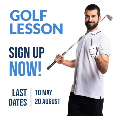 Custom Outdoor Yard Signs Multiple Sizes Golf Lesson