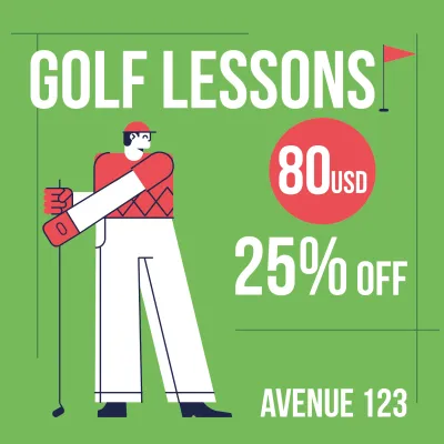 Custom Outdoor Yard Signs Multiple Sizes Golf Lessons Avenue