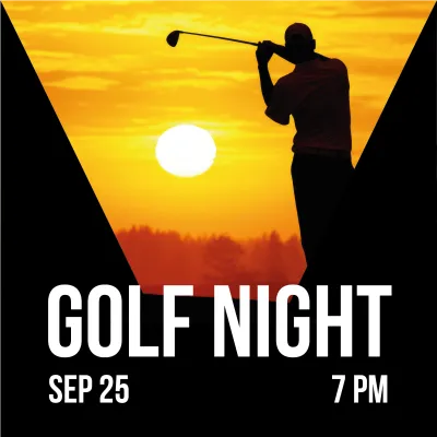 Custom Outdoor Yard Signs Multiple Sizes Golf Night