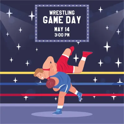 Custom Outdoor Yard Signs Multiple Sizes Wrestling Game Day