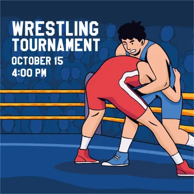 Custom Outdoor Yard Signs Multiple Sizes Wrestling Tournament October