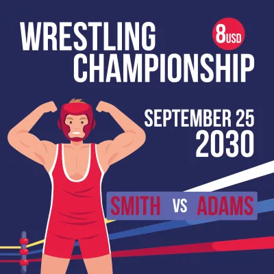 Custom Outdoor Yard Signs Multiple Sizes Wrestling Championship