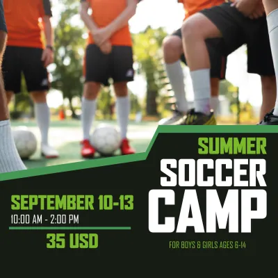 Custom Outdoor Yard Signs Multiple Sizes  September Soccer Camp