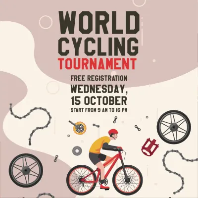 Custom Outdoor Yard Signs Multiple Sizes Cycling Tournament