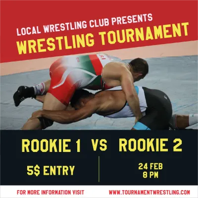 Custom Outdoor Yard Signs Multiple Sizes Wrestling Tournament