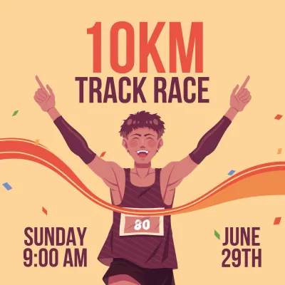 Custom Outdoor Yard Signs Multiple Sizes 10 KM Track Race