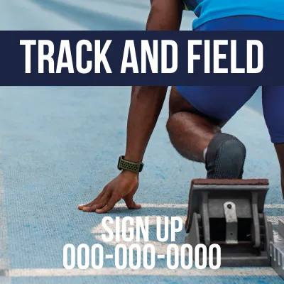 Custom Outdoor Yard Signs Multiple Sizes Track and Field
