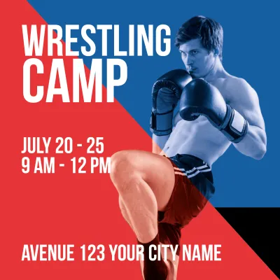 Custom Outdoor Yard Signs Multiple Sizes Wrestling Camp