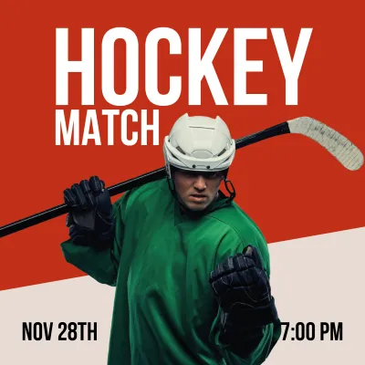 Custom Outdoor Yard Signs Multiple Sizes Hockey Match