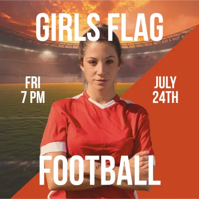Custom Outdoor Yard Signs Multiple Sizes Flag Football Girls