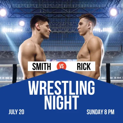 Custom Outdoor Yard Signs Multiple Sizes Wrestling Night