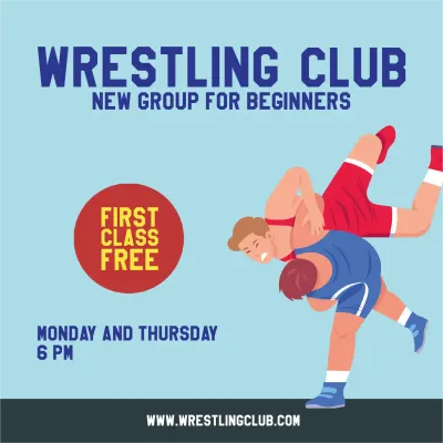Custom Outdoor Yard Signs Multiple Sizes Beginners Wrestling Club