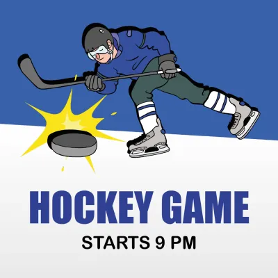 Custom Outdoor Yard Signs Multiple Sizes Starts Hockey Game