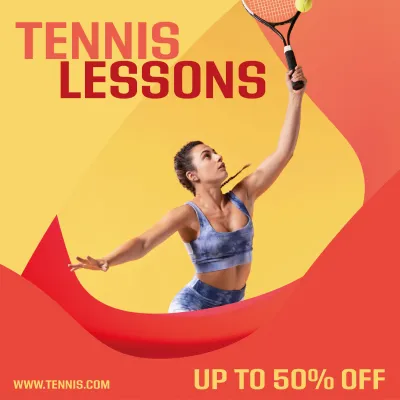 Custom Outdoor Yard Signs Multiple Sizes Tennis Lessons