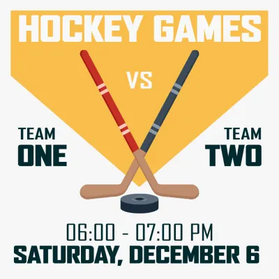 Custom Outdoor Yard Signs Multiple Sizes Hockey Games