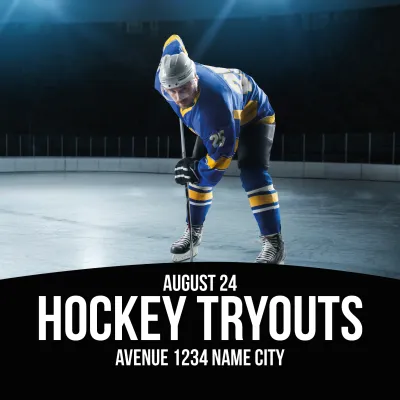 Custom Outdoor Yard Signs Multiple Sizes Hockey Tryouts