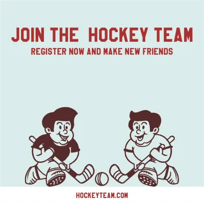 Custom Outdoor Yard Signs Multiple Sizes Join the Hockey Team
